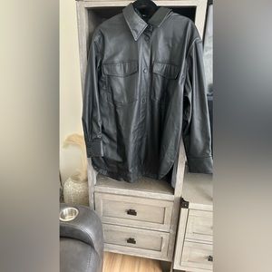 Oversize leather dress